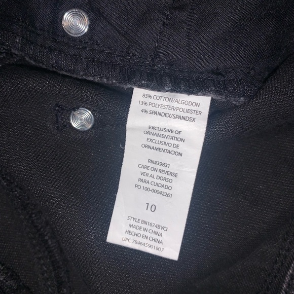 Democracy Freedom Ankle Skimmer Jeans NWT Black Size 10 - Picture 4 of 10